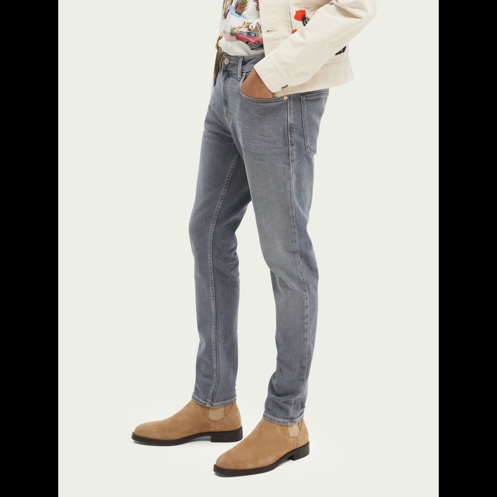 SCOTCH & SODA DART SKINNY WASHED GRAY AMSTERDAMS MEN'S JEANS TAG 30 X 32